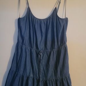 Express Blue Denim Jumpsuit